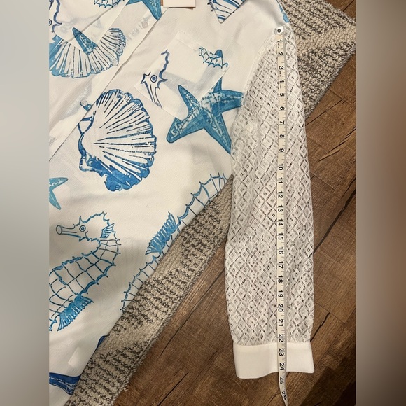 NWT NORACORA button down cotton lace tunic - Picture 4 of 13